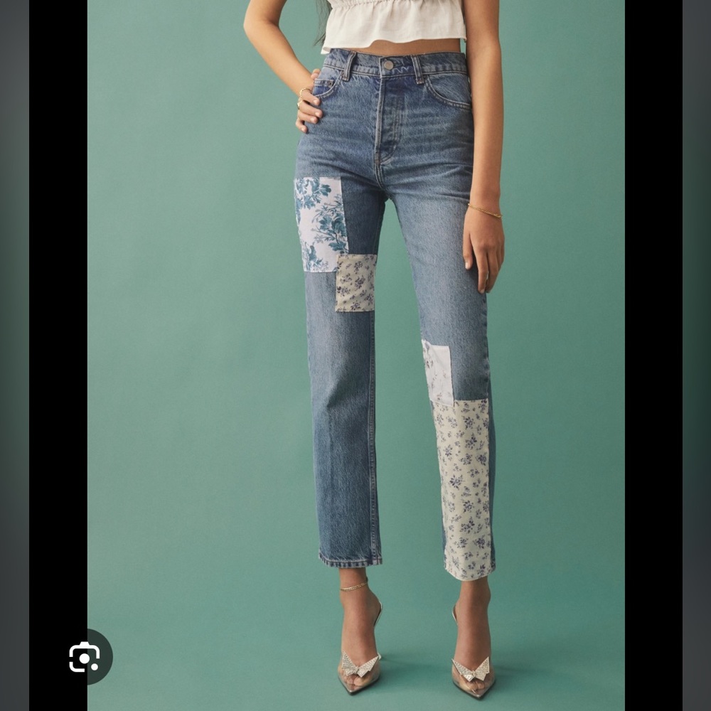 Reformation Cynthia Patchwork Jeans